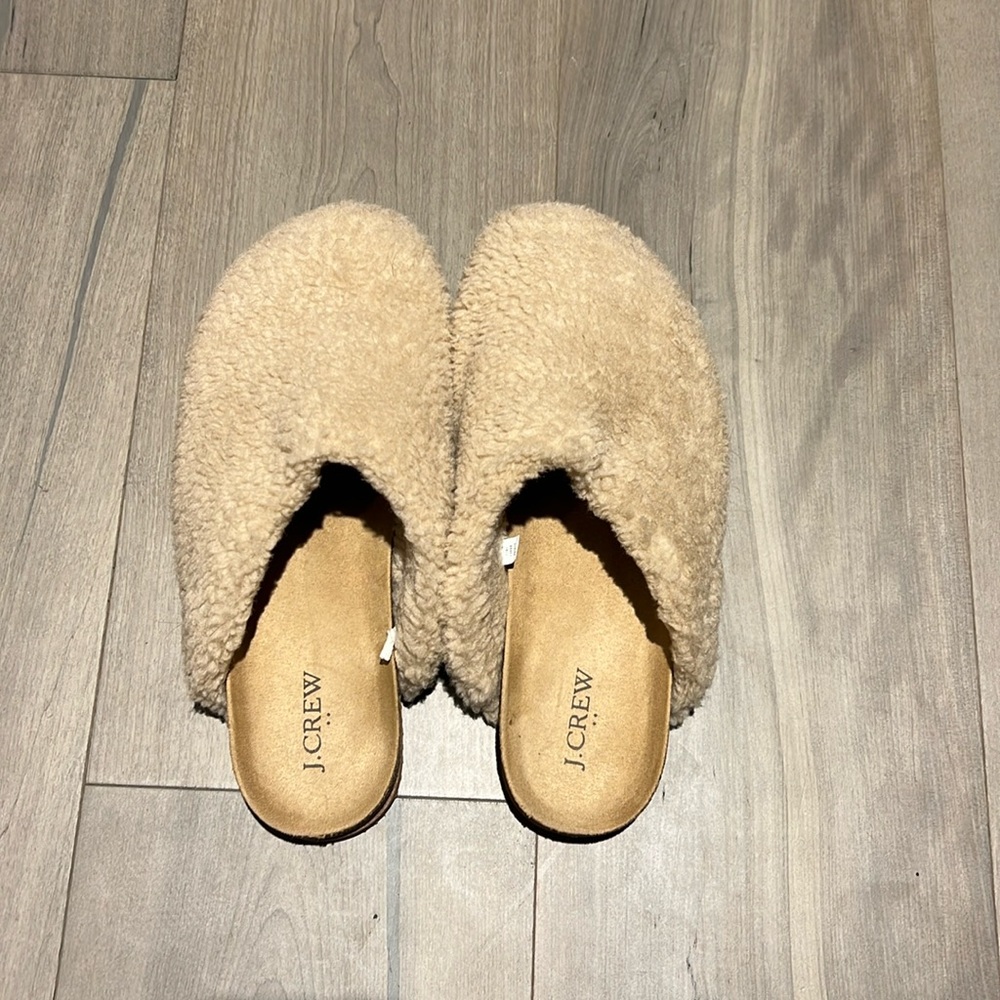 J Crew Sherpa Slides